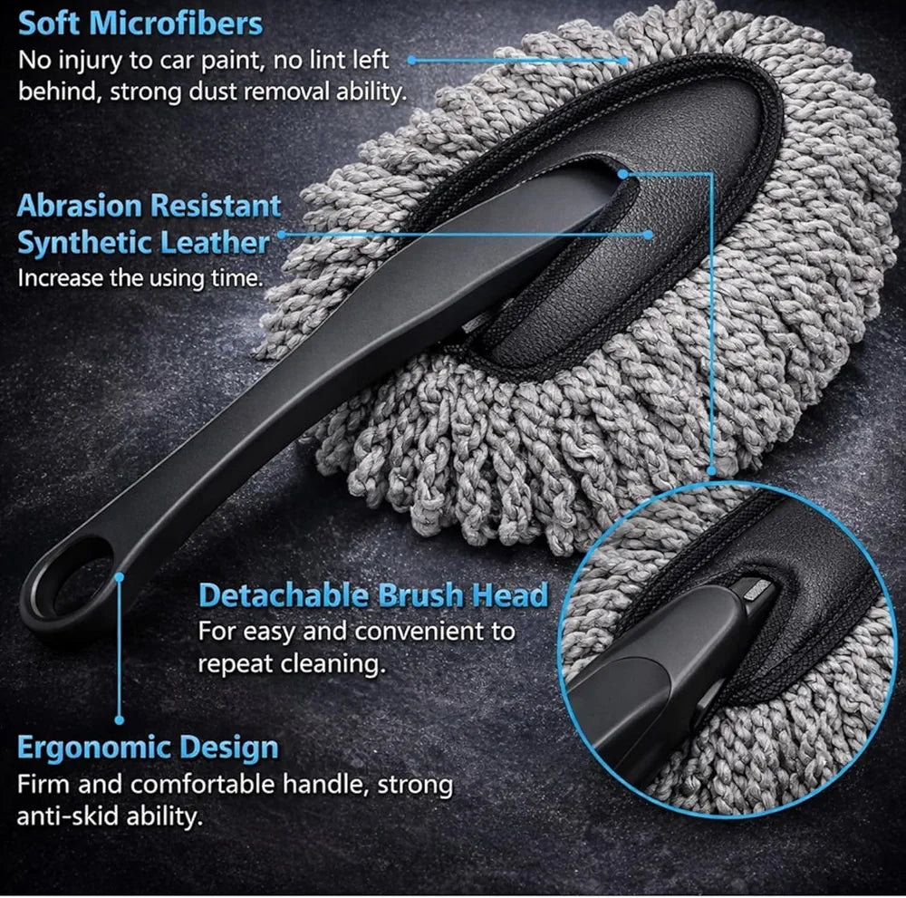 10 PCS Car Cleaning Kit Combo with Portable Car Vacuum Cleaner | Car Memory Foam Pillow with Car Dustbin, Detailing Brush, Microfiber Cloth, SUVs Cleaning Kit (Large 10 Pack)