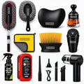 10 PCS Car Cleaning Kit Combo with Portable Car Vacuum Cleaner | Car Memory Foam Pillow with Car Dustbin, Detailing Brush, Microfiber Cloth, SUVs Cleaning Kit (Large 10 Pack)